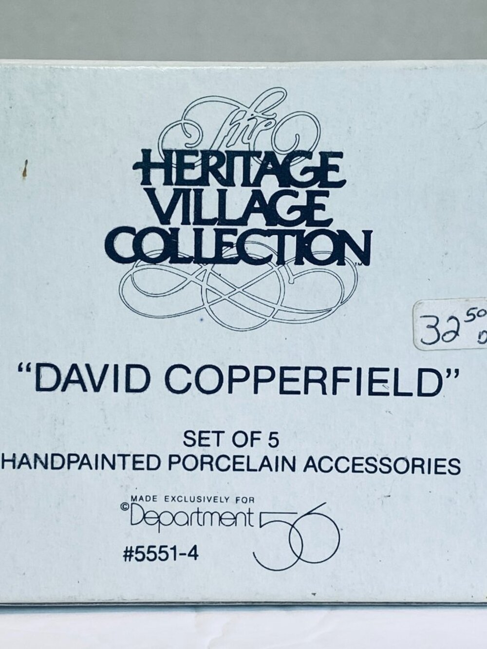 VNTG Dept 56 David Copperfield Dickens Village 1989 Set of 5 #55514, Ret. Boxed
